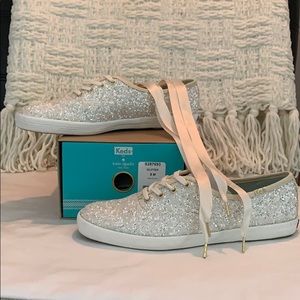 Keds X Kate Spade Glitter lace-up sneakers